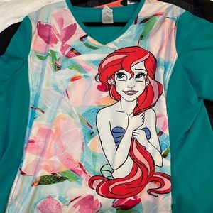 Scrub Top - Disney Little Mermaid Brand New - Never Worn